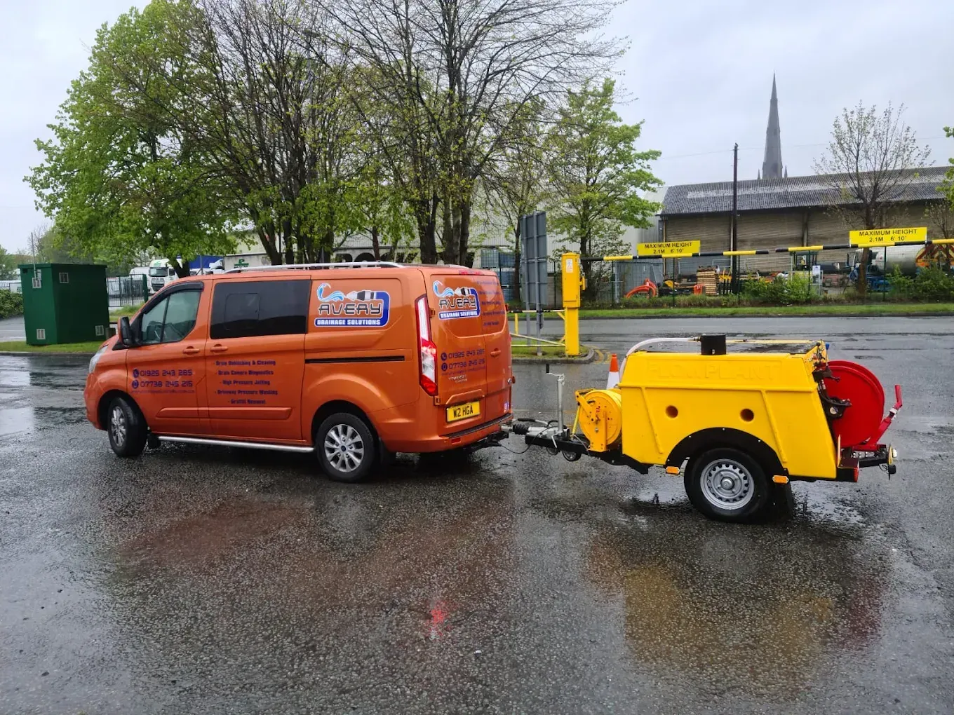 Avery Drainage Solutions van and high-pressure drain jetting unit